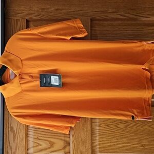 NWT Men's ONTOUR Tangerine Performance Polo Shirt size S